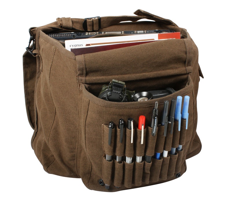 Death with Balloon Embroidered Canvas Messenger Bag
