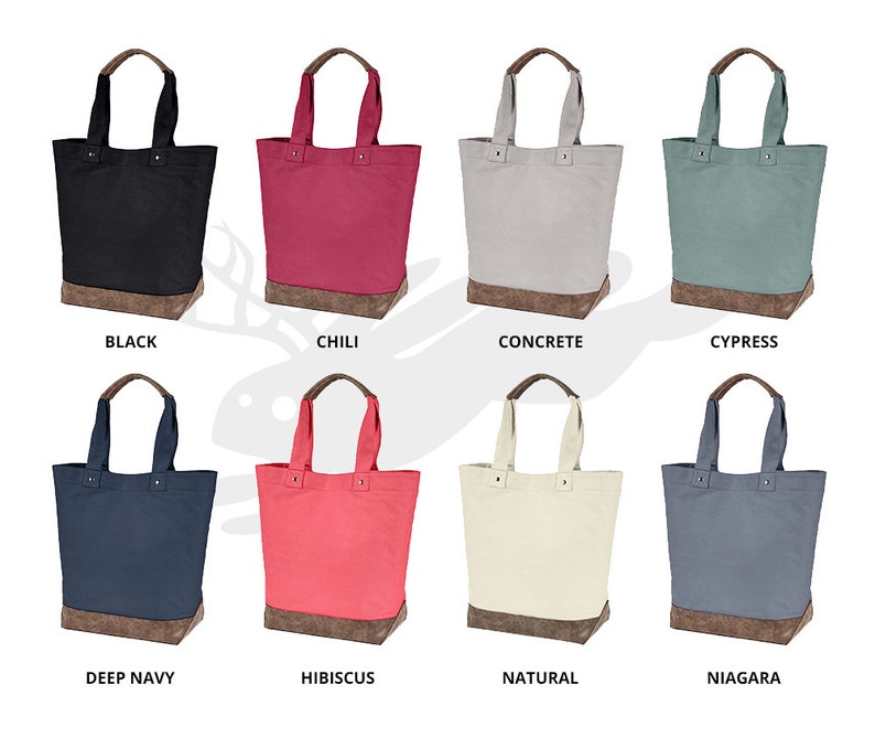 Wicked Cute Born Weird Embroidered Canvas Tote with Vegan Leather Accents