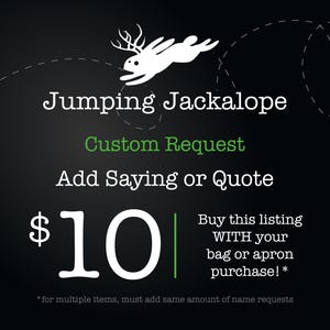 Add Saying or Quote to Any Embroidered Purchase