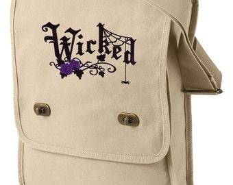 Wicked Embroidered Canvas Field Bag