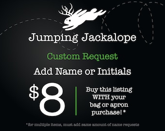 Add Name or Monogram to Any Embroidered Purchase