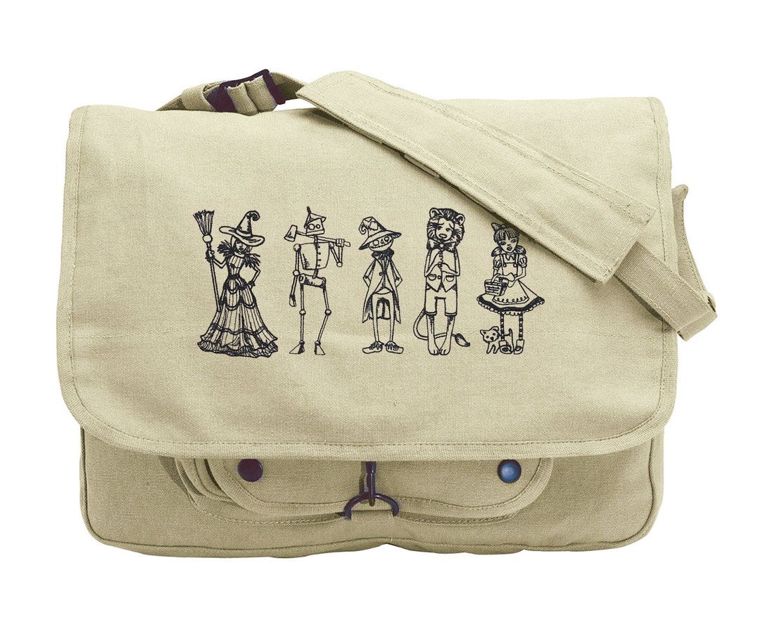 Wizard of Oz Embroidered Canvas Messenger Bag Etsy