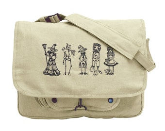 Wizard of Oz Embroidered Canvas Messenger Bag