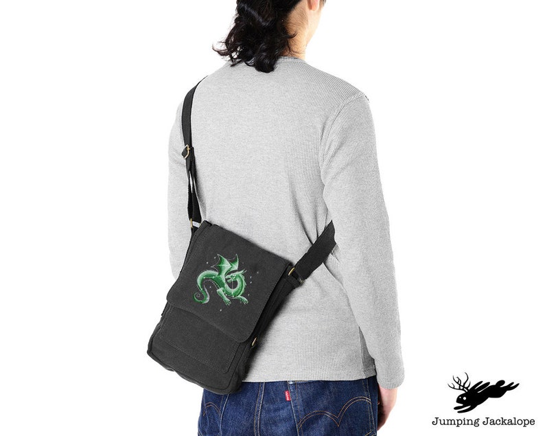 Click Camera Embroidered Canvas Tech Bag