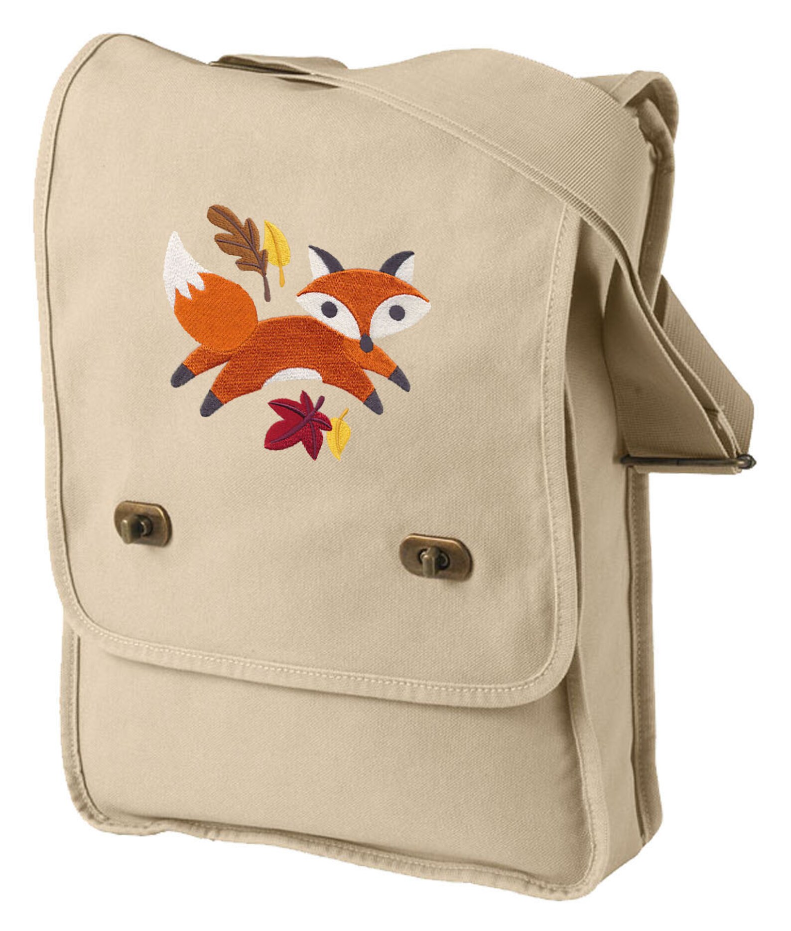 Fox Bag Fox Canvas Field Bag Fox Messenger Bag Fox in Fall Etsy Singapore