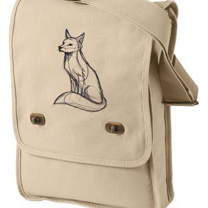 Sketchwork - Fuchs Bestickte Canvas Tasche