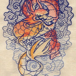 The Seven Seas Drachen Tattoo Bestickte Canvas Messenger Tasche Bild 2