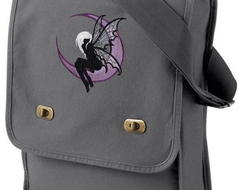 Dark Fae Embroidered Canvas Field Bag