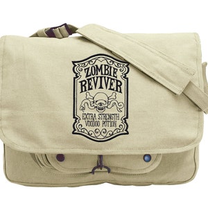 ApotheScary Zombie Reviver Embroidered Canvas Messenger Bag image 1