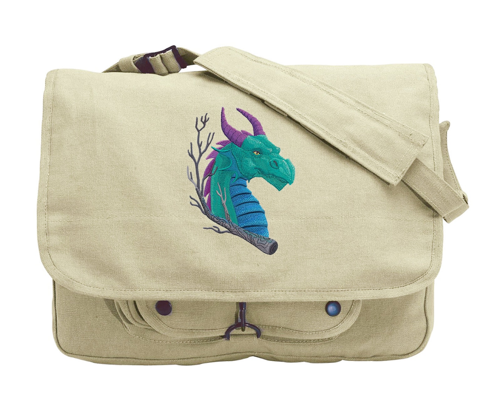 Dragon Bag Dragon Canvas Bag Dragon Messenger Bag Dragon Etsy