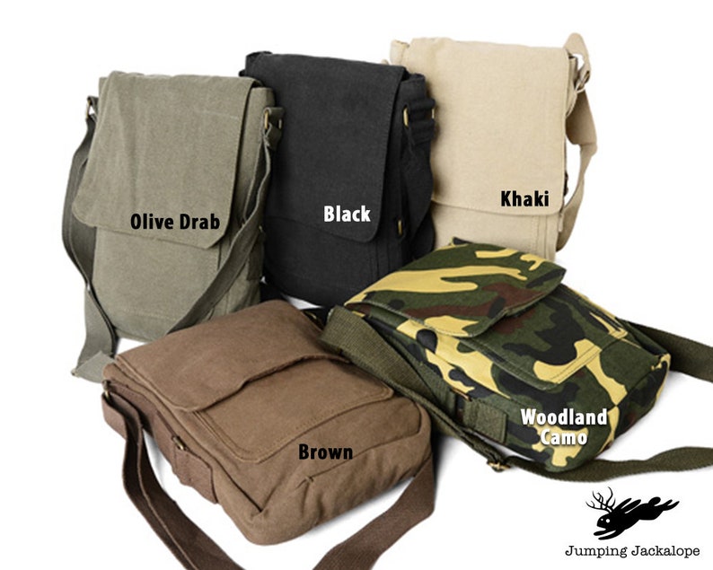 Fire Tablet Fox Embroidered Canvas Tech Camera Bag Autumn Fox Kindle iPad