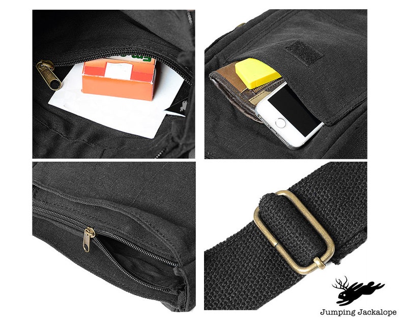 Click Camera Embroidered Canvas Tech Bag
