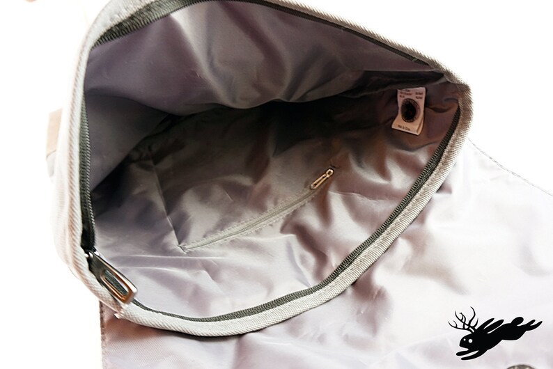 Intricate Fern Embroidered Canvas Rucksack Backpack Etsy