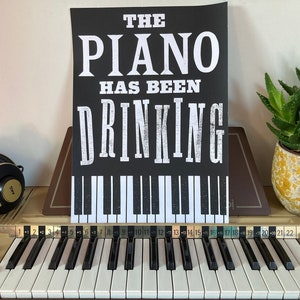 Tom Waits, The Piano Has Been Drinking Screenprint, lyric print, music print, wall art, music lover gift