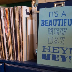 Electric Light Orchestra, Mr Blue Sky, A4 Screen Print, Gift, Music Lover, Song Lyric, Famous Quote, Record Collector, Jo Stafford, Musician