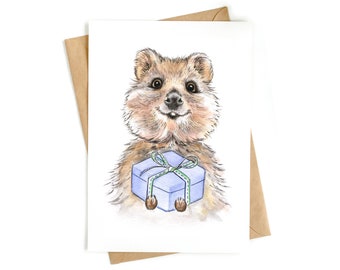 2 x Greeting Card 'Birthday Quokka'