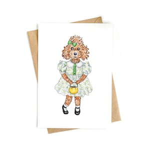 2 x cartão de felicitações 'Penelope Poodle'