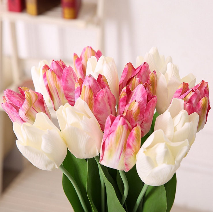 Real Touch Tulips Sile Tulips Ireland Tulips 10pcs Etsy