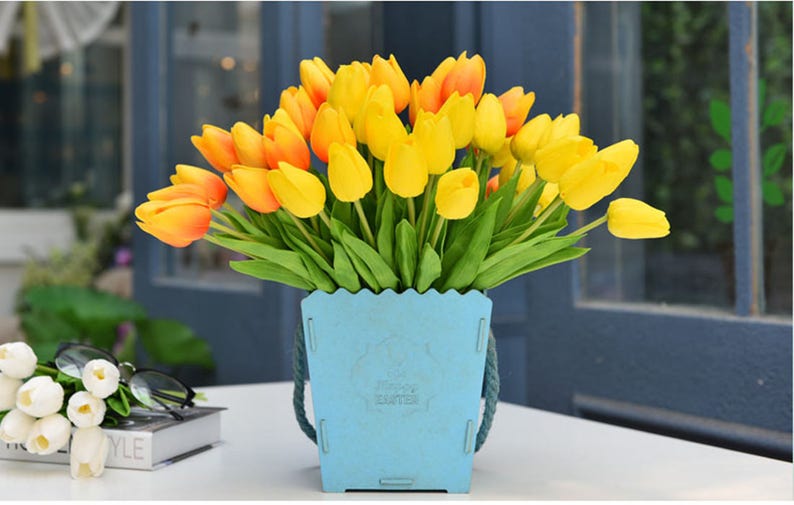 Real Touch Flower PU Tulip Artificial Tulip Silk Tulip Spring Etsy