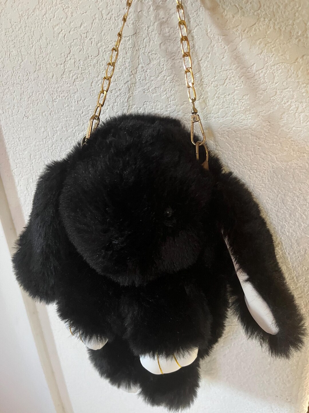 Bunny Rabbit Black Handbag Purse Shoulder With Zipper - Etsy