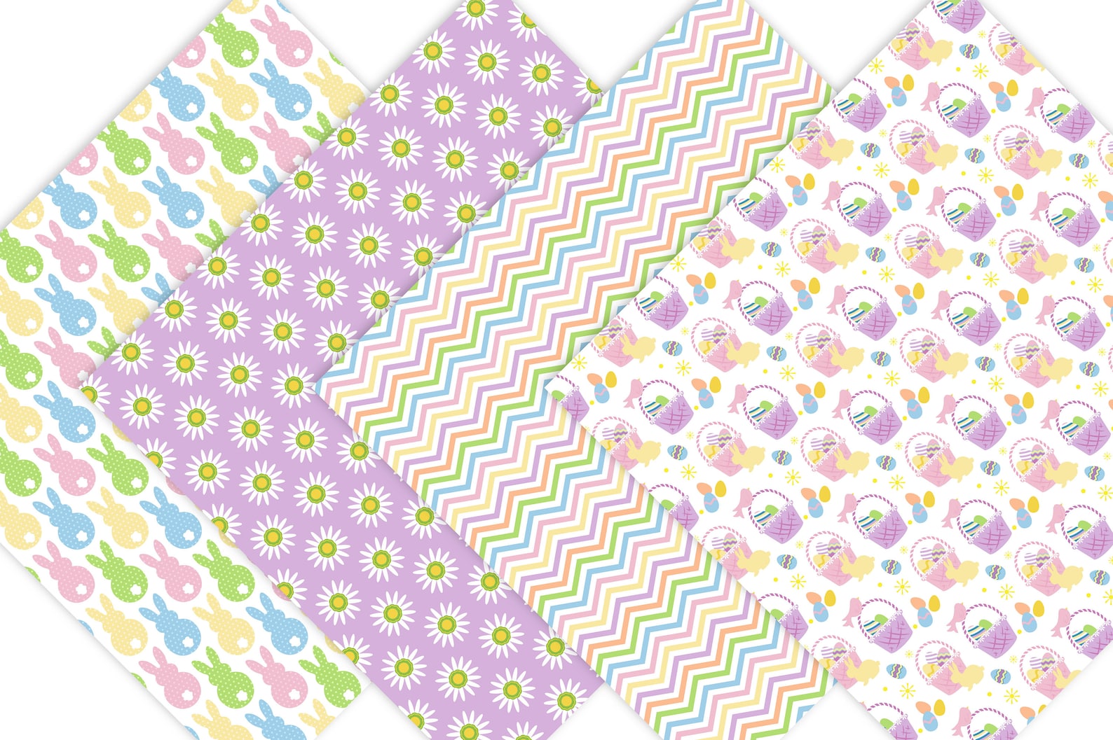 Easter Digital Paper Pack, Easter Paper Pack, Easter Bunny Paper ...