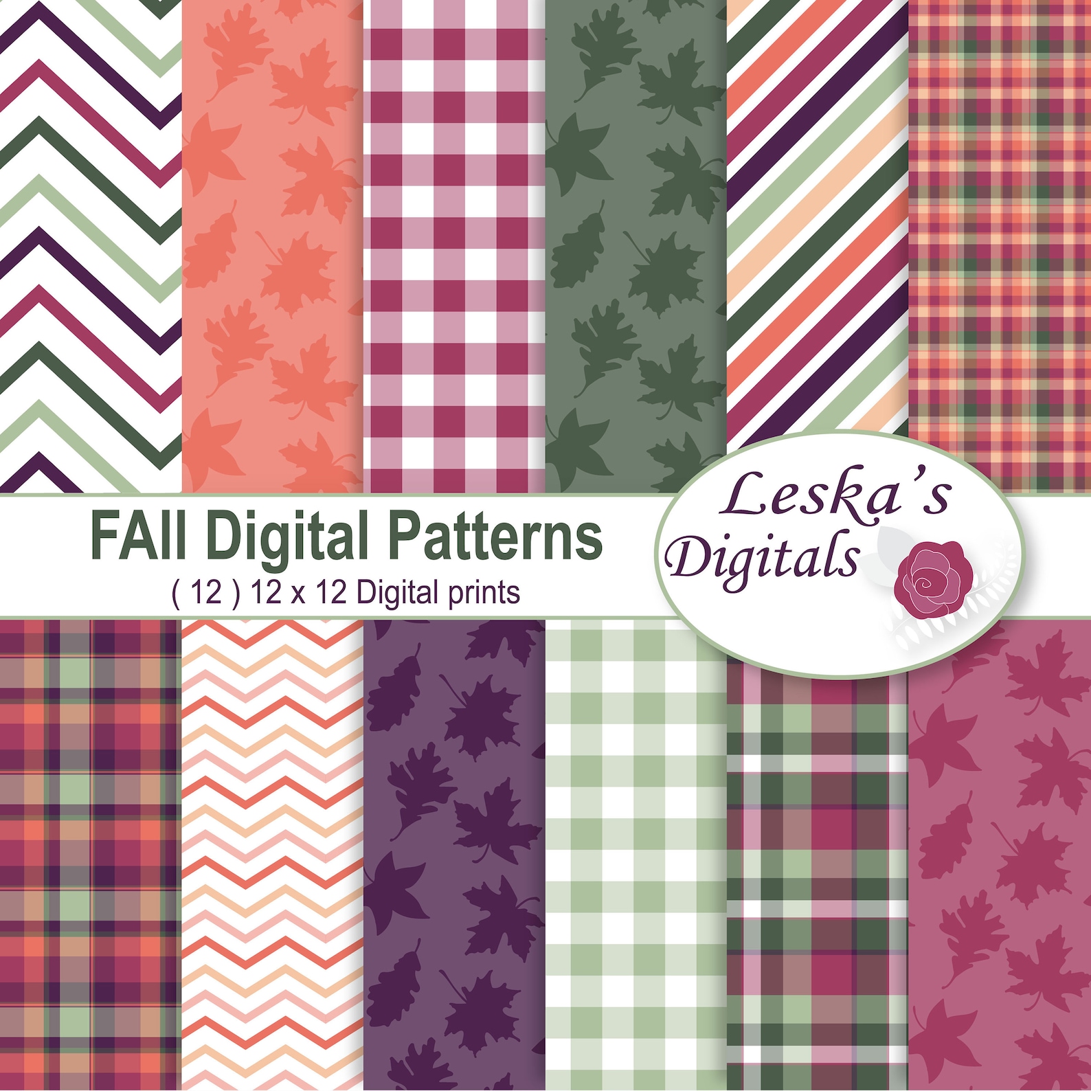 Fall Scrapbook Papers Scrapbook Autumn Patterns Fall Digital - Etsy