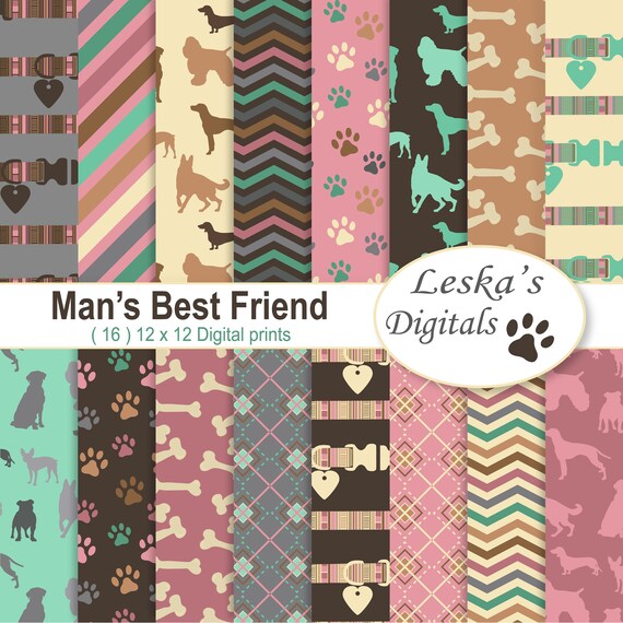 dog digital papers man