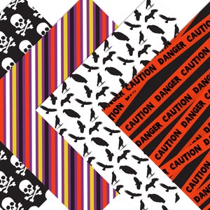 Digitalt Halloween-papper, Halloween-scrapbookingpapper, Halloween-bakgrunder, Halloween-mönster, Halloween-mönstrat papper, papperspaket bild 5