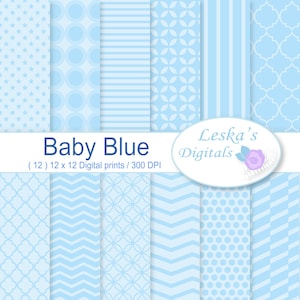 Papel digital azul bebê: papel de álbum de recortes azul "BABY BOY", papel de álbum de recortes de bebê menino, fundo digital para uso comercial