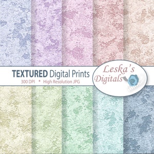 Textured paper - Pastel textures - textured digital scrapbook paper, Digital textures, pastel scrapbook paper - digital paper pack, seamless