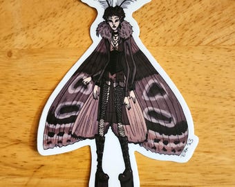 Pegatina de polilla gótica