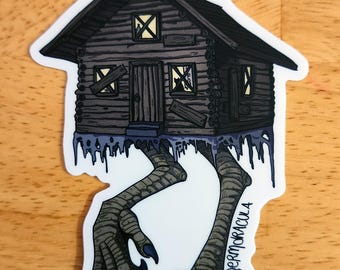Pegatina de la cabaña de Baba Yaga