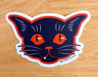 Pegatina de gato negro
