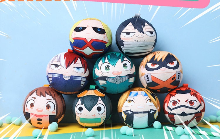 BNHA My Hero Academia Plush Pillow Keychain with Pin Small | Etsy