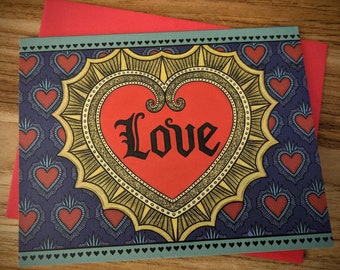 Love Sacred Heart Greeting Card