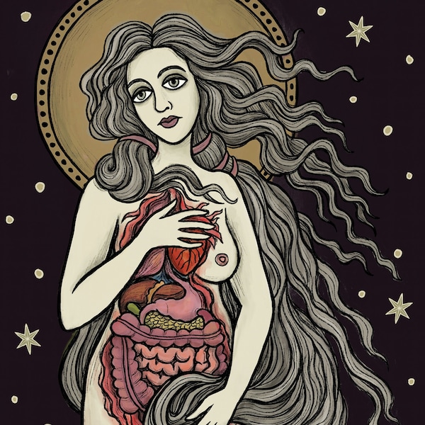 Anatomische Venus - Fine Art Giclée Print op archivering aquarelpapier - Wetenschap en kunst