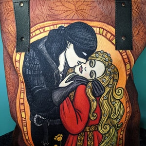 Princess Bride The Kiss Tote Bag Lined with Pockets and Magnetic Closure image 2