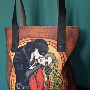 Princess Bride The Kiss Tote Bag Lined with Pockets and Magnetic Closure image 5