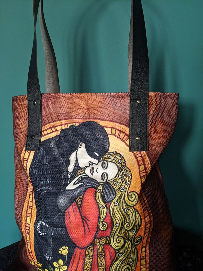 Princess Bride The Kiss Tote Bag Lined with Pockets and Magnetic Closure image 5