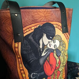 Princess Bride The Kiss Tote Bag Lined with Pockets and Magnetic Closure image 9