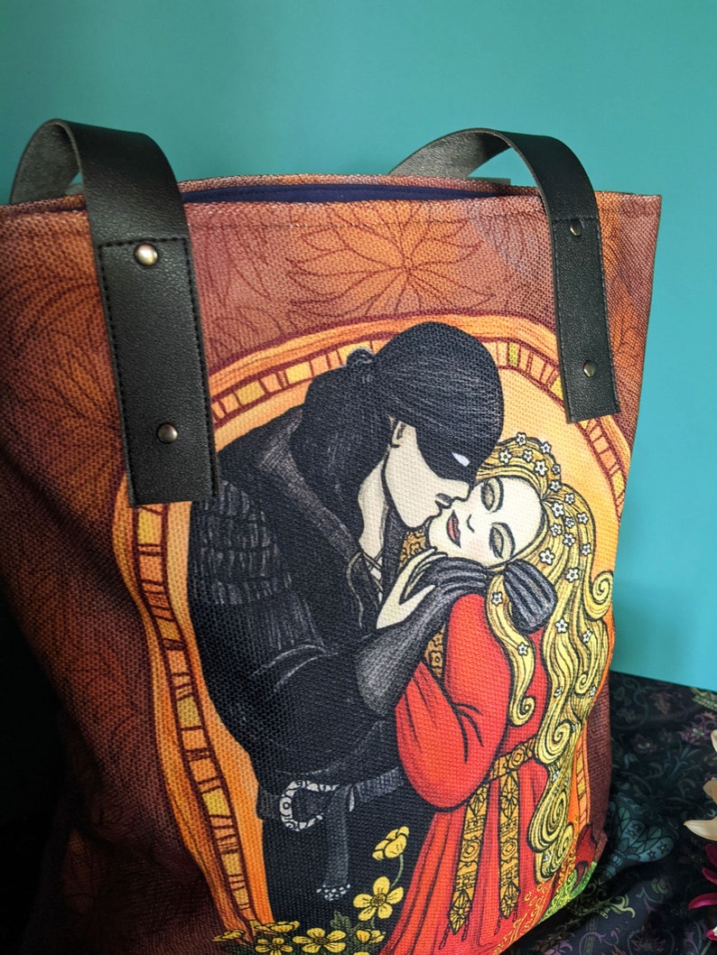 Princess Bride The Kiss Tote Bag Lined with Pockets and Magnetic Closure image 9