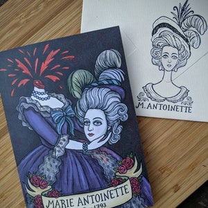 Marie Antoinette Greeting Card with Beheading Envelope