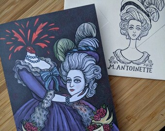 Marie Antoinette Greeting Card with Beheading Envelope