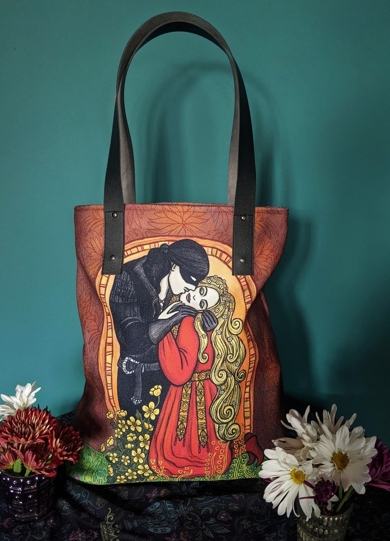 Princess Bride The Kiss Tote Bag Gevoerd met zakken en magnetische sluiting afbeelding 1