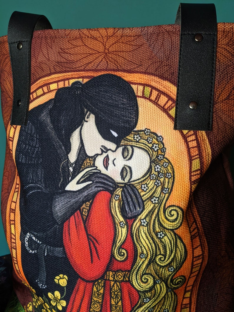 Princess Bride The Kiss Tote Bag Lined with Pockets and Magnetic Closure image 8