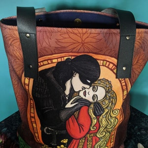 Princess Bride The Kiss Tote Bag Lined with Pockets and Magnetic Closure image 4