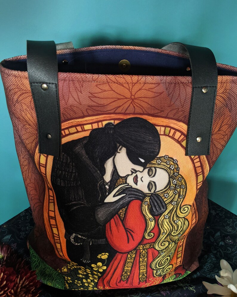 Princess Bride The Kiss Tote Bag Lined with Pockets and Magnetic Closure image 4