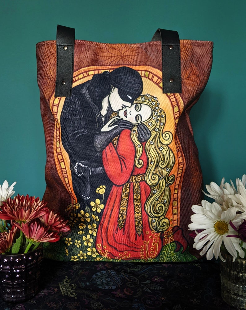 Princess Bride The Kiss Tote Bag Lined with Pockets and Magnetic Closure image 3