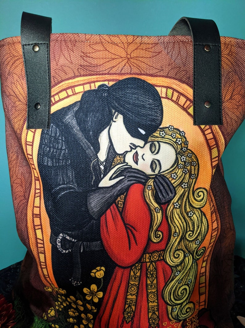 Princess Bride The Kiss Tote Bag Lined with Pockets and Magnetic Closure image 2