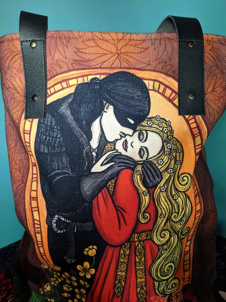 Sac fourre-tout The Kiss Princess Bride Doublé avec des poches et fermeture magnétique image 2